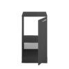 Laundreezy LDSPU50A mit Sockel Freisteller frontal offen Anthrazit_72-201-C0