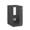 Laundreezy LDSPU50A mit Sockel Freisteller seitlich offen Anthrazit_72-201-C0